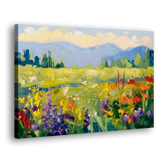 Breckenridge Summer Wildflowers Side - Canvas Wall Art