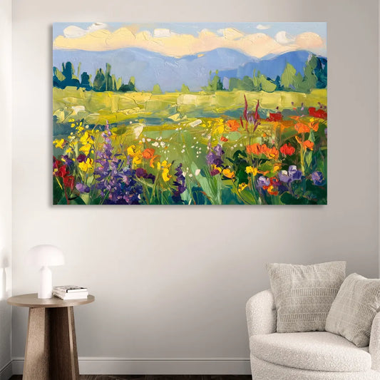 Breckenridge Summer Wildflowers Living Room - Canvas Wall Art