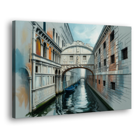 Bridge of Sighs Whisper - Canvas Wall Art - Side