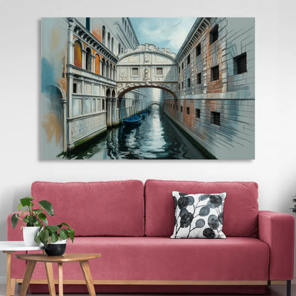 Bridge of Sighs Whisper Living Room - Canvas Wall Art