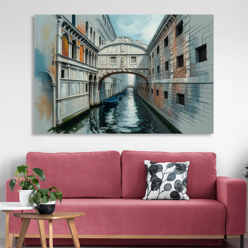 Bridge of Sighs Whisper Living Room - Canvas Wall Art