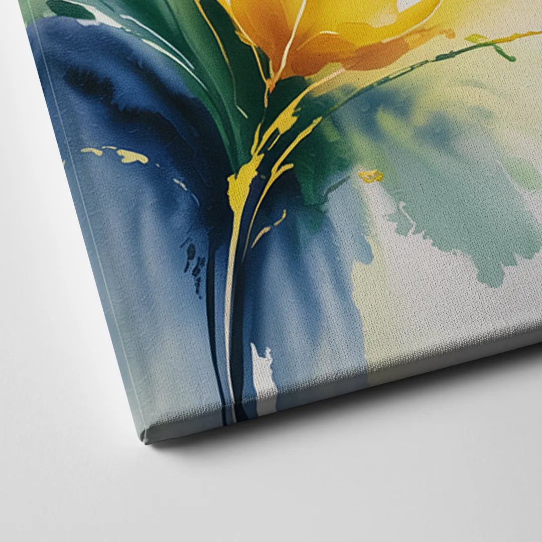 Bright Yellow Butterfly Canvas Close Up