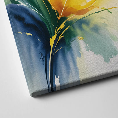 Bright Yellow Butterfly Canvas Close Up
