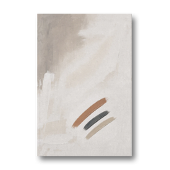 Brushstroke Wall Art Trio on Chalk White - Canvas Wall Art - Front