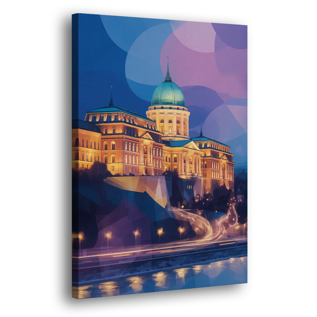 Buda Castle Glow Side - Canvas Wall Art