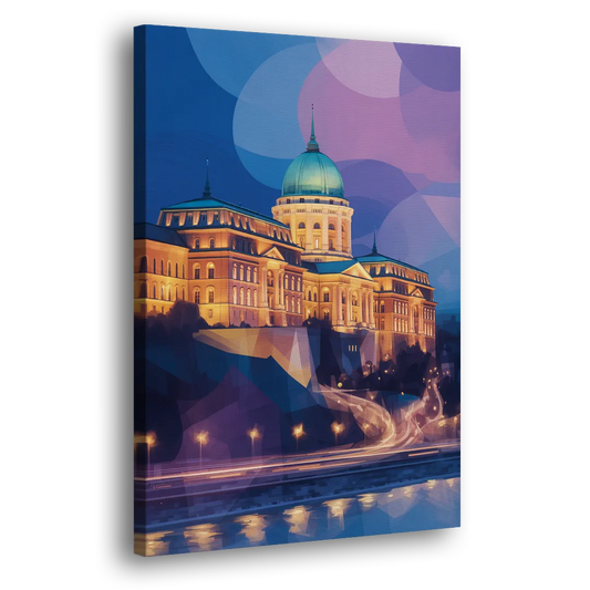 Buda Castle Glow Side - Canvas Wall Art