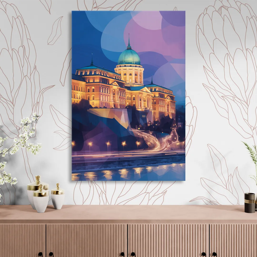 Buda Castle Glow Sitting Room - Canvas Wall Art
