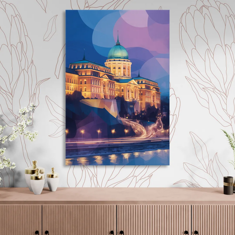 Buda Castle Glow Sitting Room - Canvas Wall Art