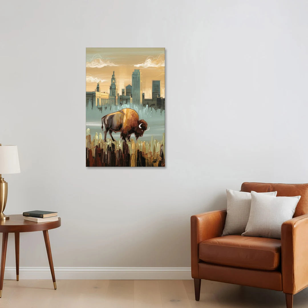Buffalo All America City - Canvas Wall Art - Sofa - 24x36