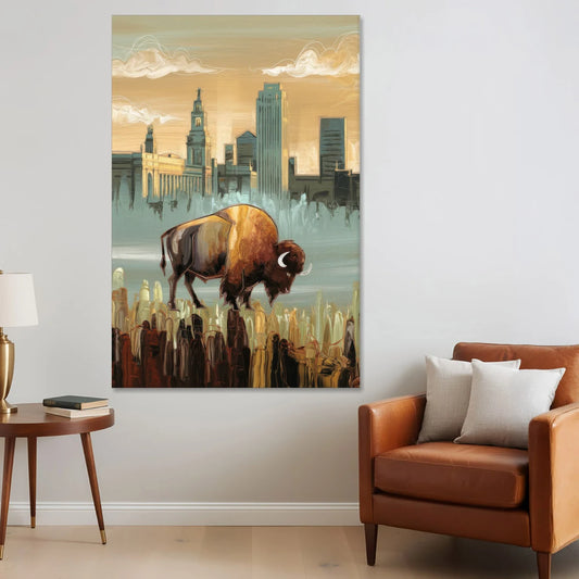 Buffalo All America City - Canvas Wall Art - Sofa - 40x60