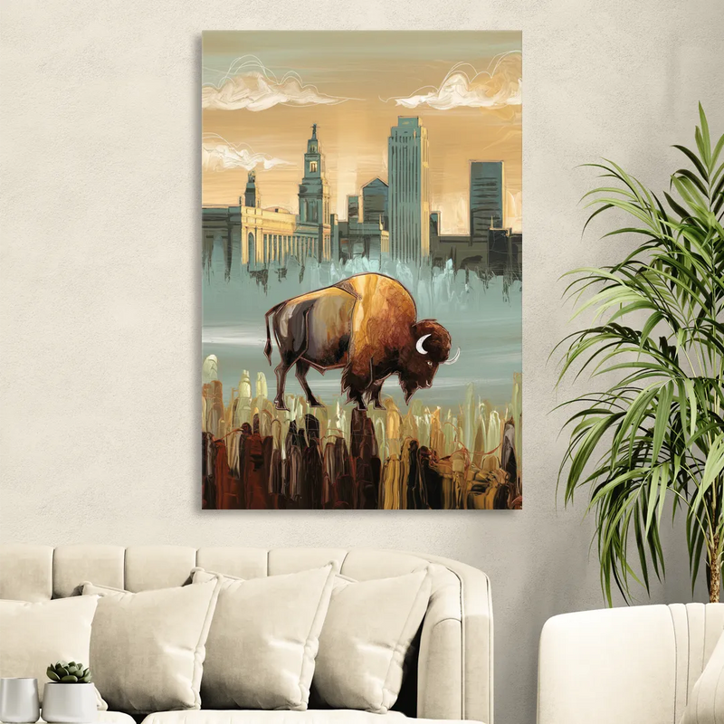 Buffalo All America City Sitting Room - Canvas Wall Art
