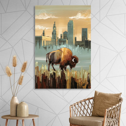 Buffalo All America City Living Room - Canvas Wall Art