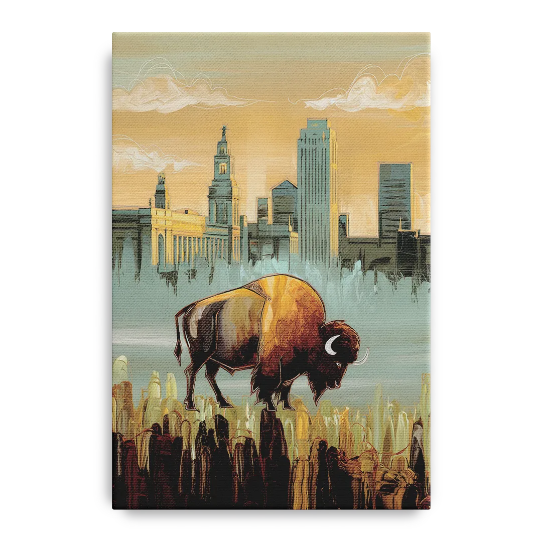 Buffalo All America City Front - Canvas Wall Art