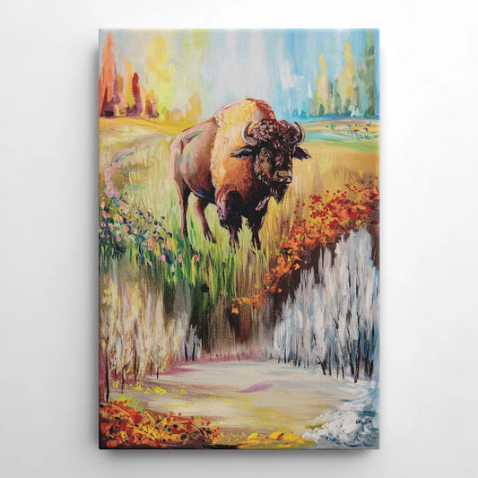 Buffalo All Seasons Beauty - Canvas Wall Art