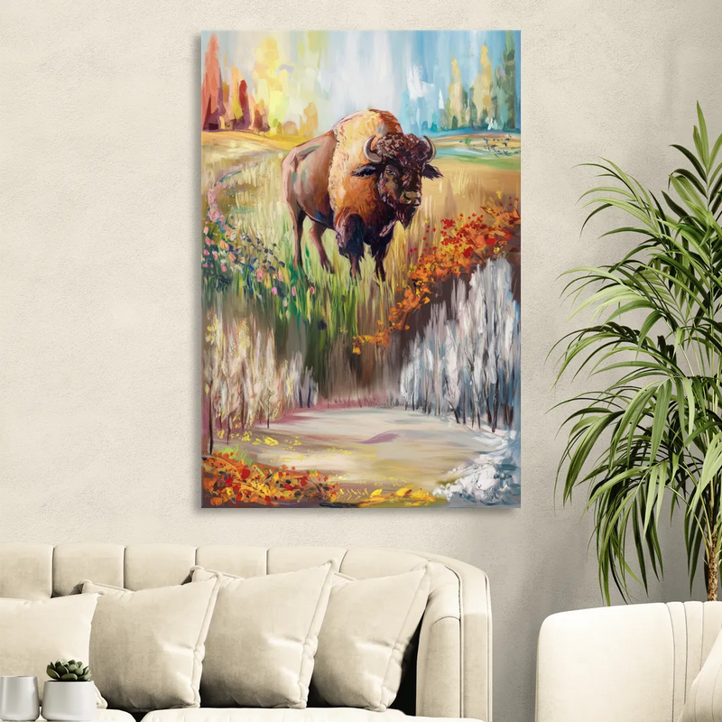 Buffalo All Seasons Beauty Living Room - Canvas Wall Art