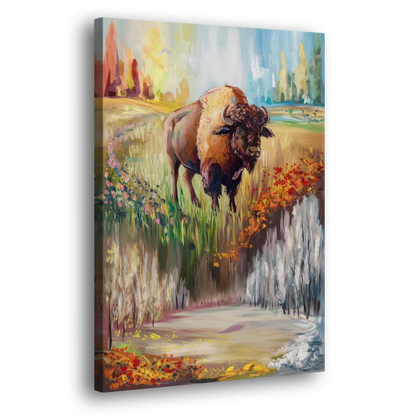 Buffalo All Seasons Beauty Side - Canvas Wall Art