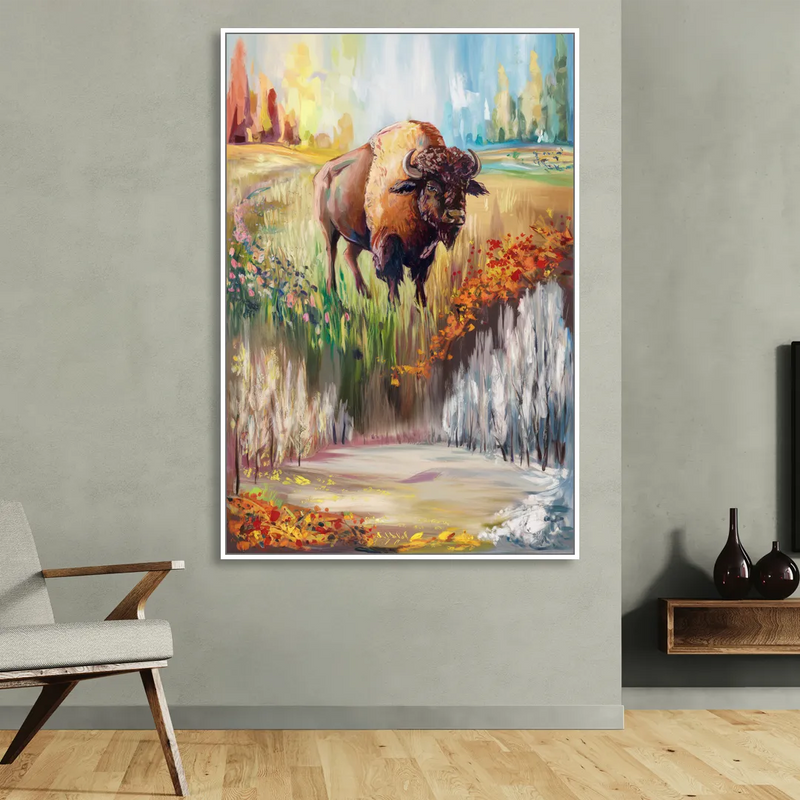 Buffalo All Seasons Beauty Sitting Room - White Canvas Wall Art