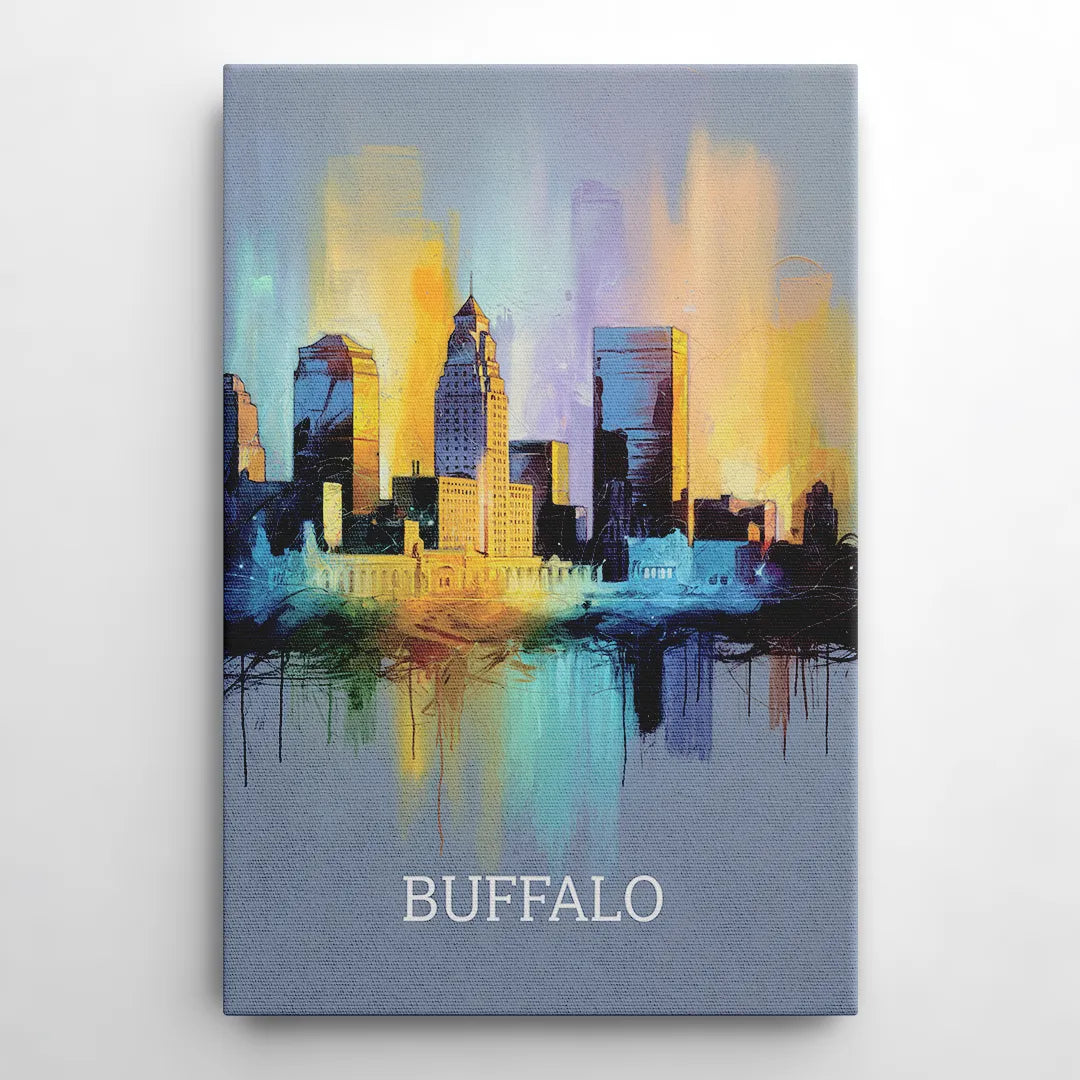 Buffalo Architectural Charm - Canvas Wall Art