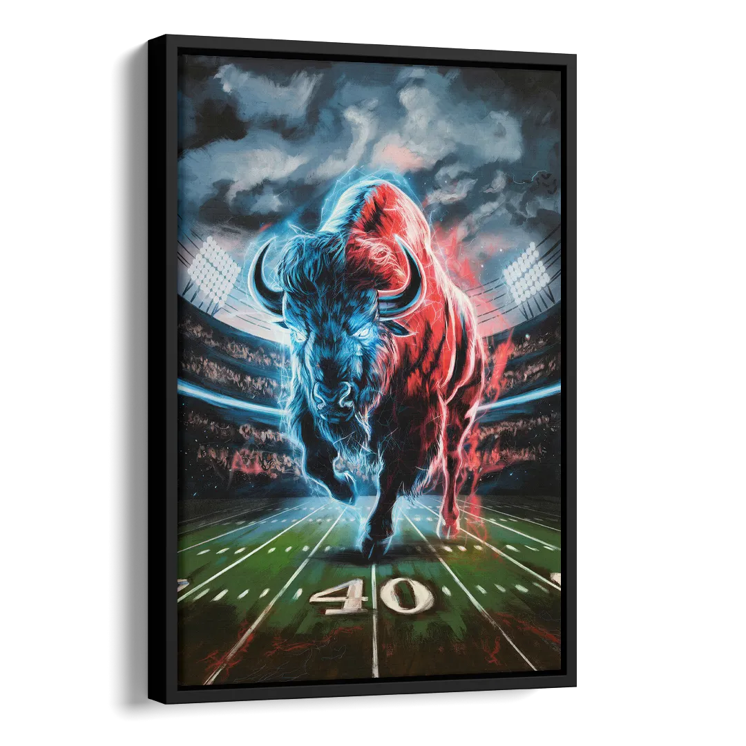 Buffalo Bills Football Pride Side - Black Canvas Wall Art