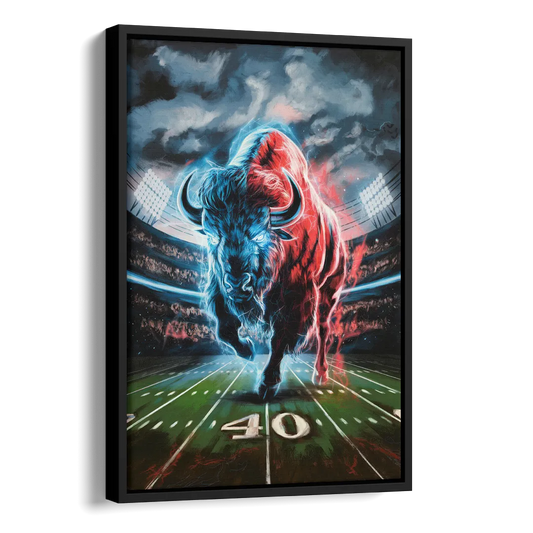 Buffalo Bills Football Pride Side - Black Canvas Wall Art