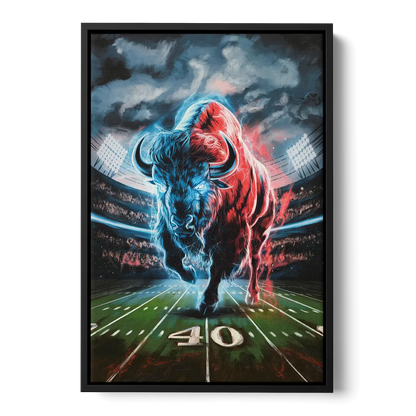 Buffalo Bills Football Pride Front - Black Canvas Wall Art