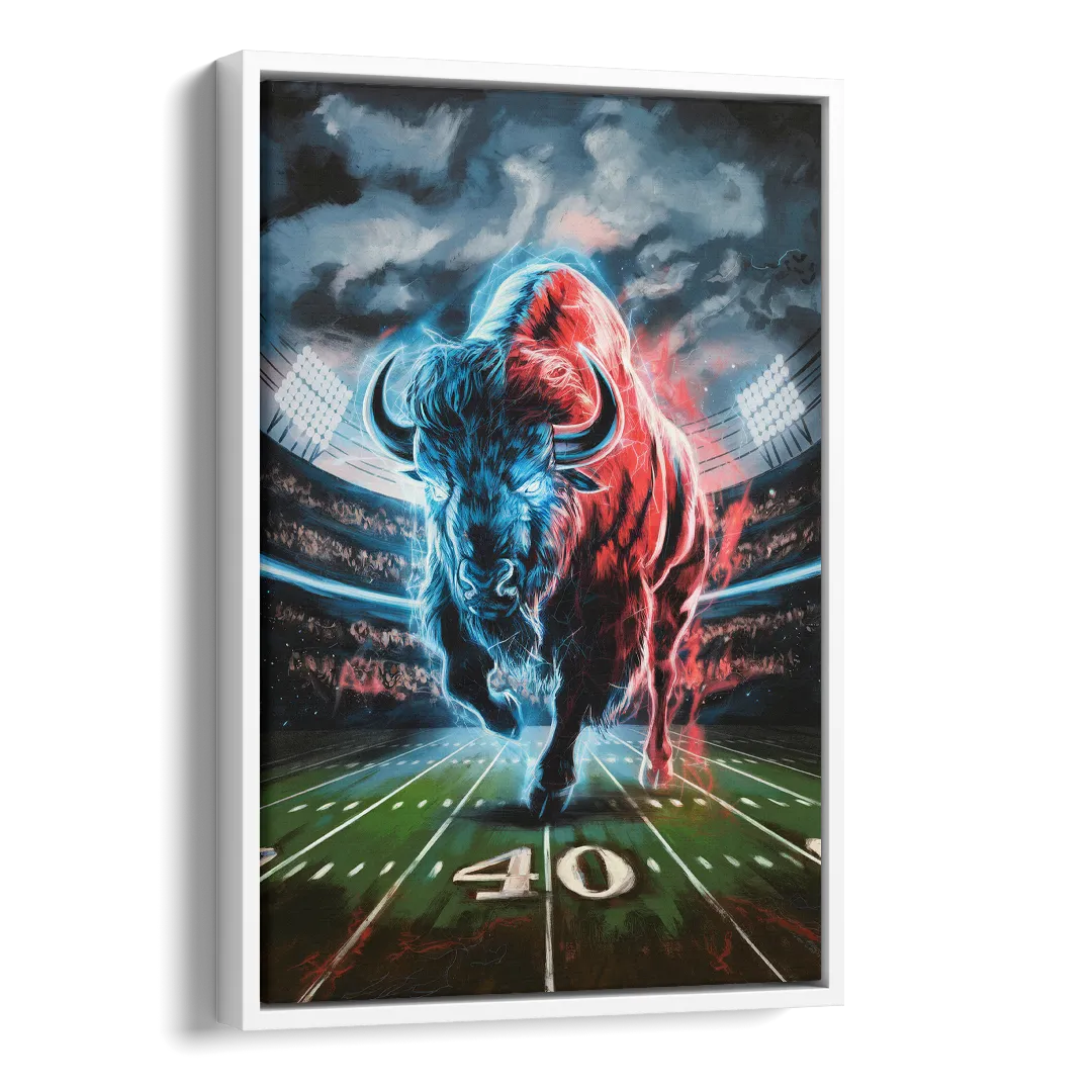 Buffalo Bills Football Pride Side - White Canvas Wall Art