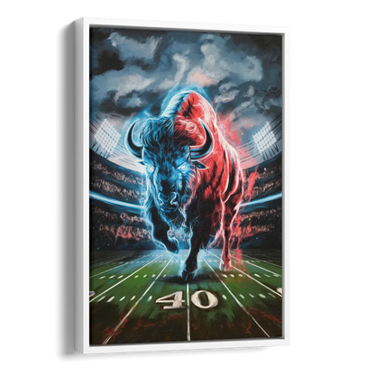 Buffalo Bills Football Pride Side - White Canvas Wall Art