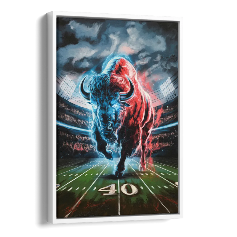 Buffalo Bills Football Pride Side - White Canvas Wall Art