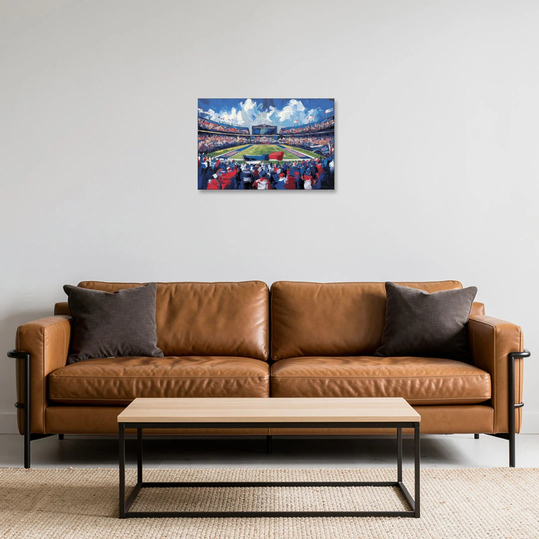 Buffalo Bills Stadium Energy - Canvas Wall Art - Sofa - 24x16