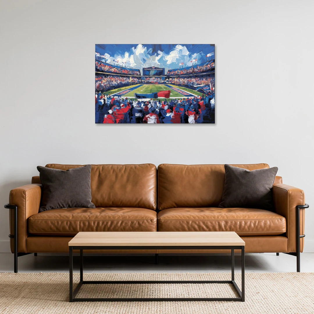 Buffalo Bills Stadium Energy - Canvas Wall Art - Sofa - 36x24