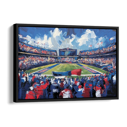 Buffalo Bills Stadium Energy Side - Black Canvas Wall Art