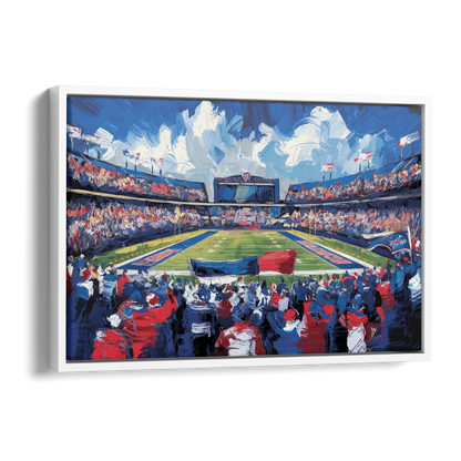 Buffalo Bills Stadium Energy Side - White Canvas Wall Art