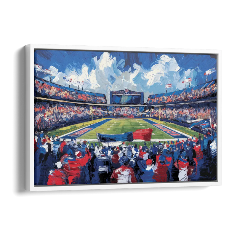 Buffalo Bills Stadium Energy Side - White Canvas Wall Art