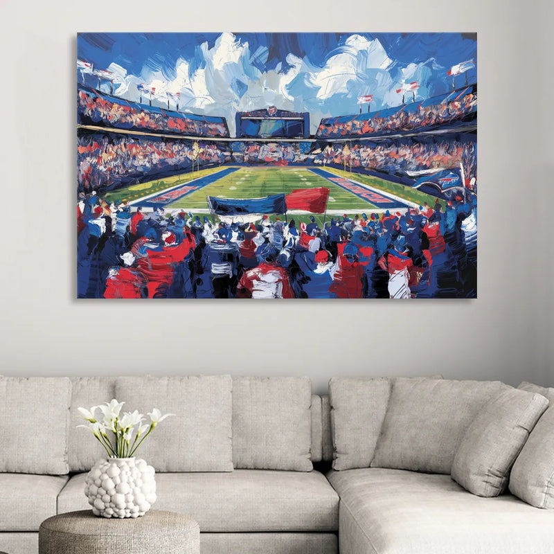 Buffalo Bills Stadium Energy Sitting Room - Canvas Wall Art