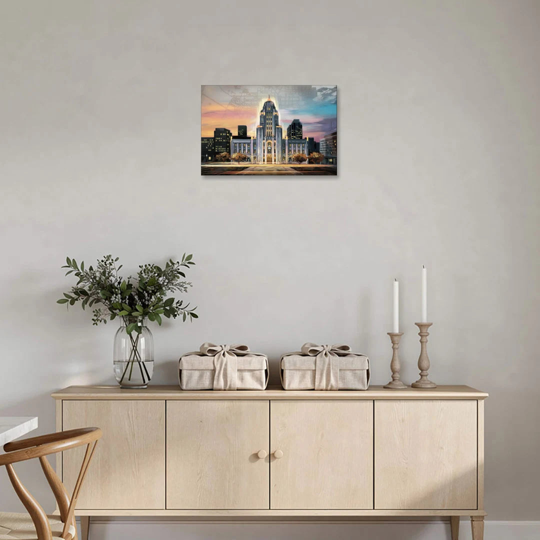 Buffalo City Hall Iconic View - Canvas Wall Art - Coffee Table - 24x16
