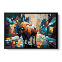 Buffalo Elmwood Village Vibes - Black Framed Canvas Wall Art - Front