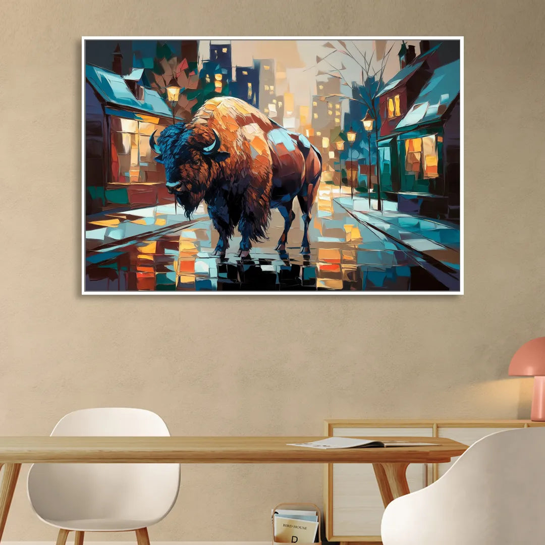 Buffalo Elmwood Village Vibes Sitting Room - White Canvas Wall Art
