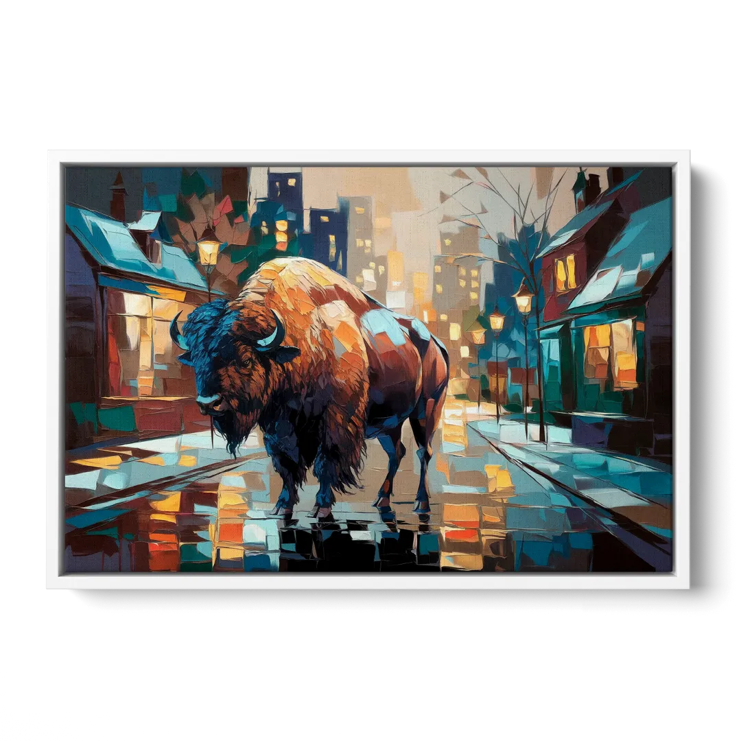 Buffalo Elmwood Village Vibes Front - White Canvas Wall Art