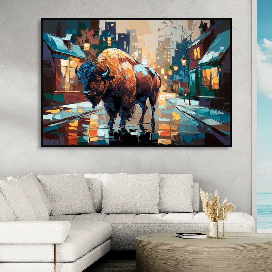 Buffalo Elmwood Village Vibes Sitting Room - Black Canvas Wall Art