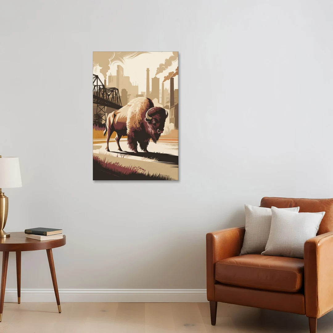 Buffalo Industrial Heritage - Canvas Wall Art - Sofa - 24x36