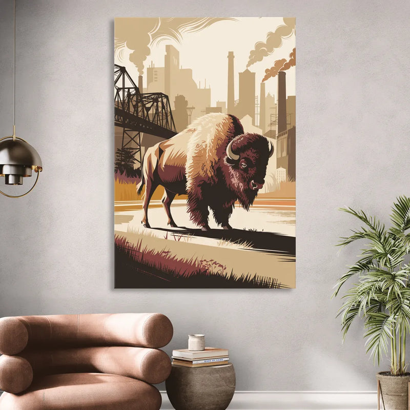 Buffalo Industrial Heritage Sitting Room - Canvas Wall Art