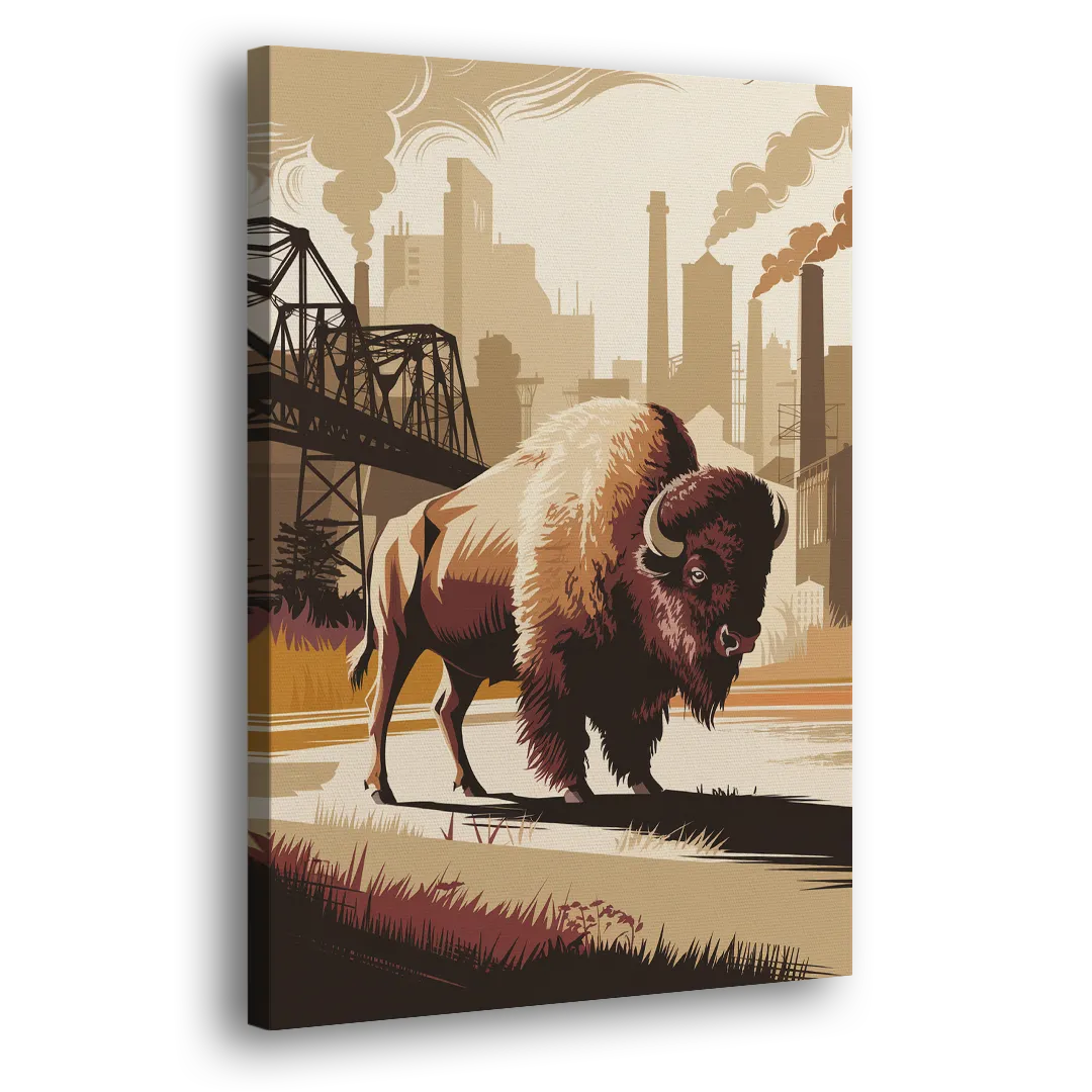 Buffalo Industrial Heritage Side - Canvas Wall Art