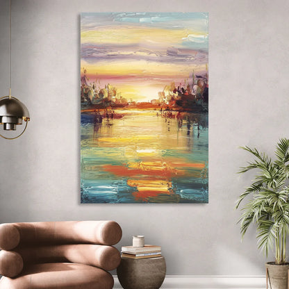 Buffalo Lake Erie Horizon Living Room - Canvas Wall Art