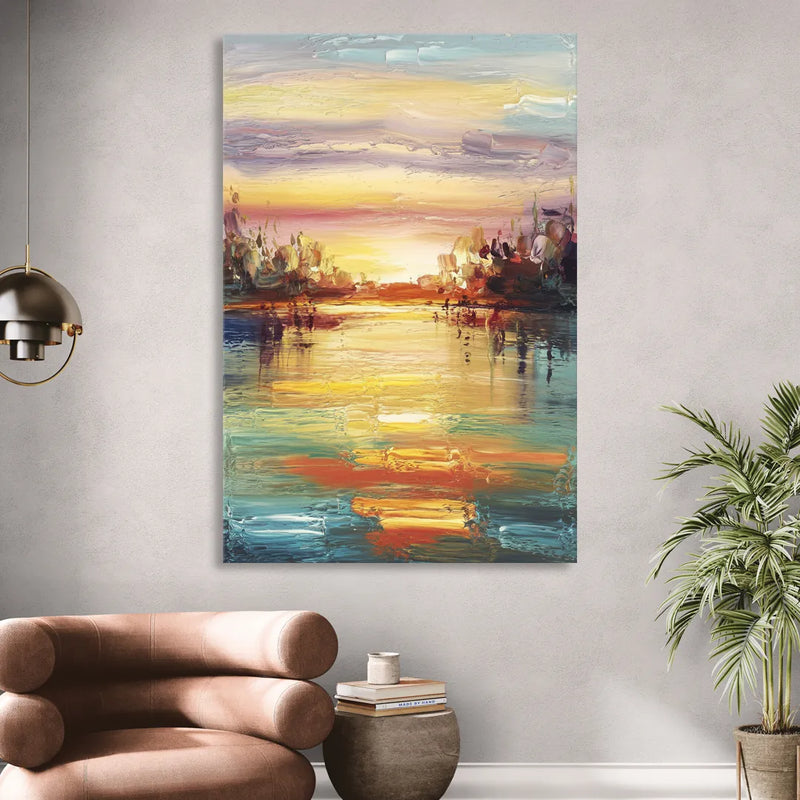 Buffalo Lake Erie Horizon Living Room - Canvas Wall Art