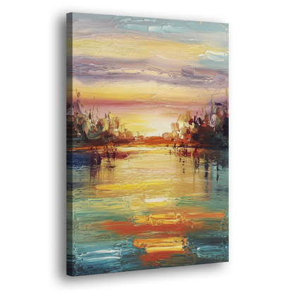 Buffalo Lake Erie Horizon Side - Canvas Wall Art
