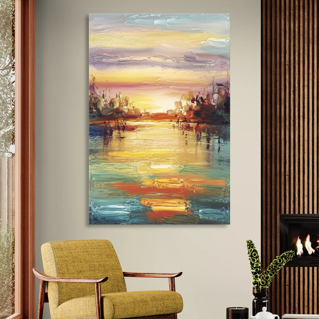 Buffalo Lake Erie Horizon Sitting Room - Canvas Wall Art