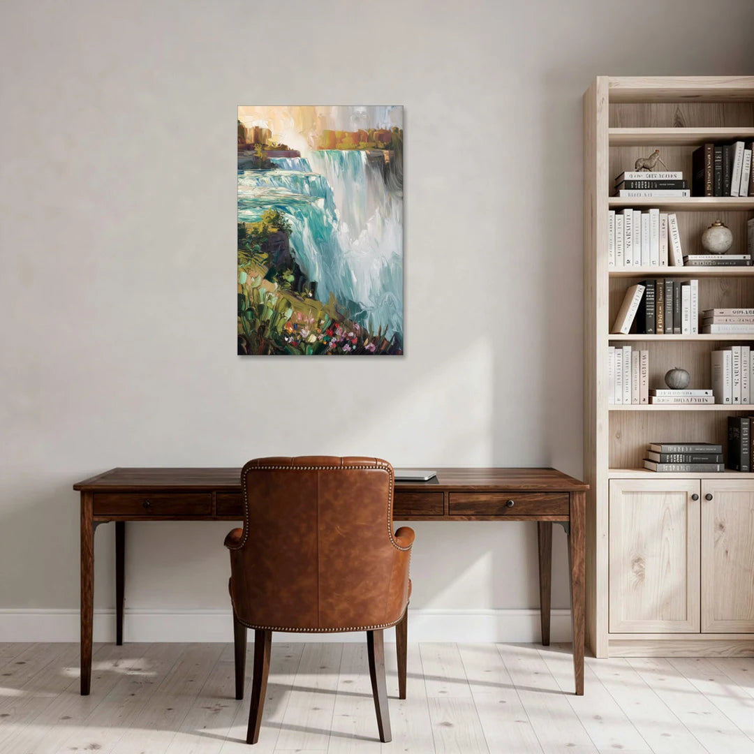 Buffalo Niagara Falls View - Canvas Wall Art - Office - 24x36