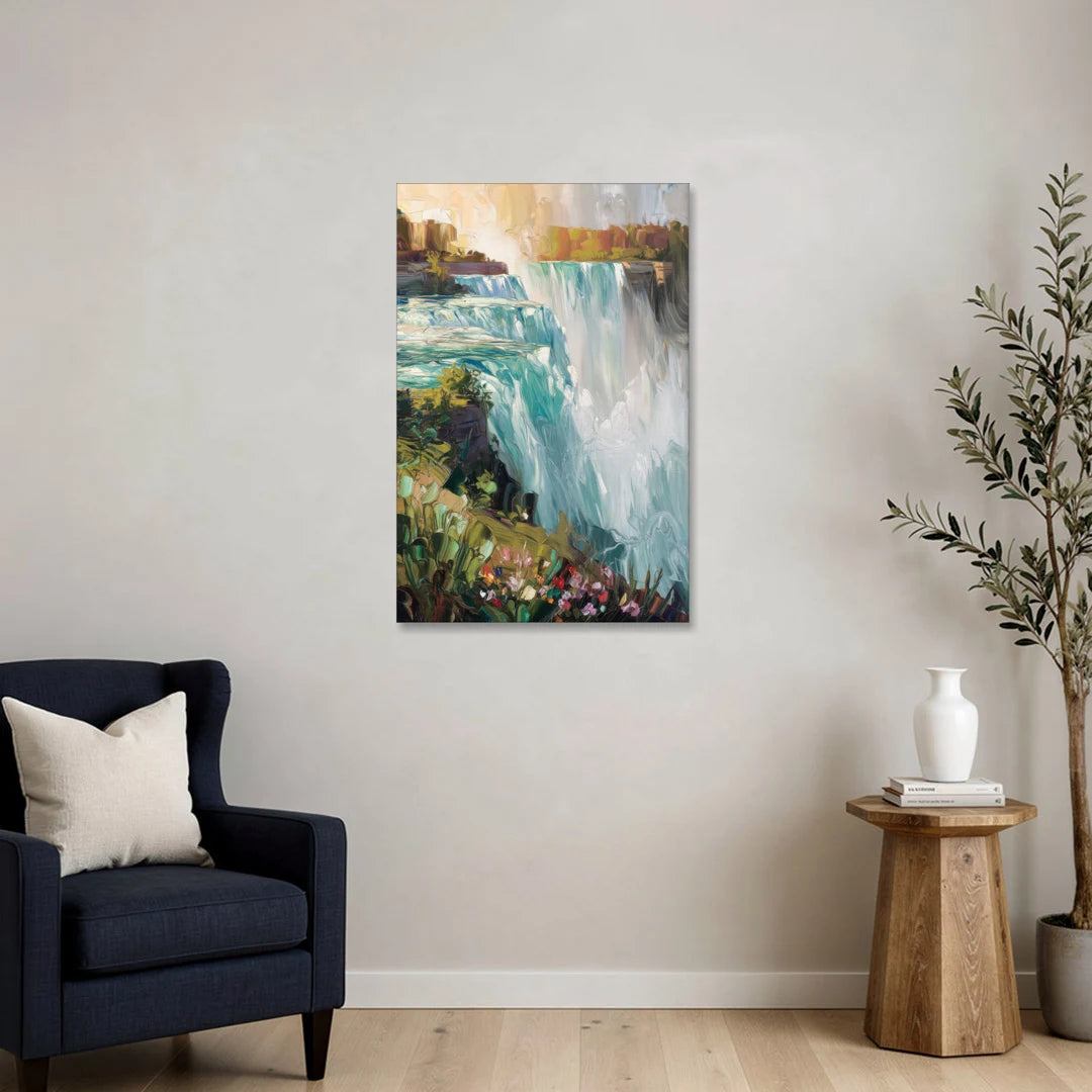 Buffalo Niagara Falls View - Canvas Wall Art - Sofa - 24x36