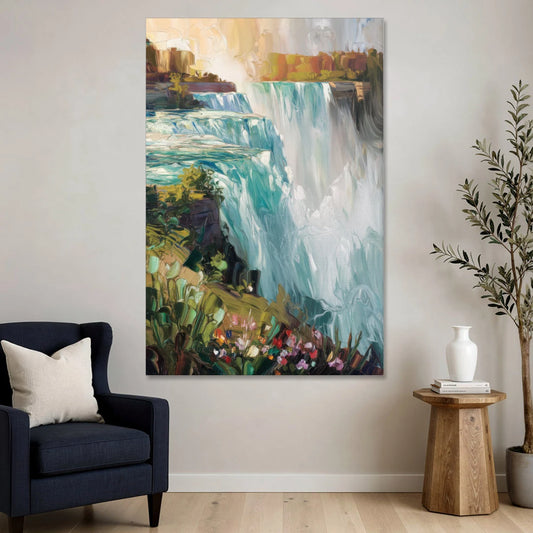 Buffalo Niagara Falls View - Canvas Wall Art - Sofa - 40x60