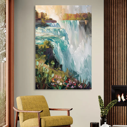 Buffalo Niagara Falls View Living Room - Canvas Wall Art